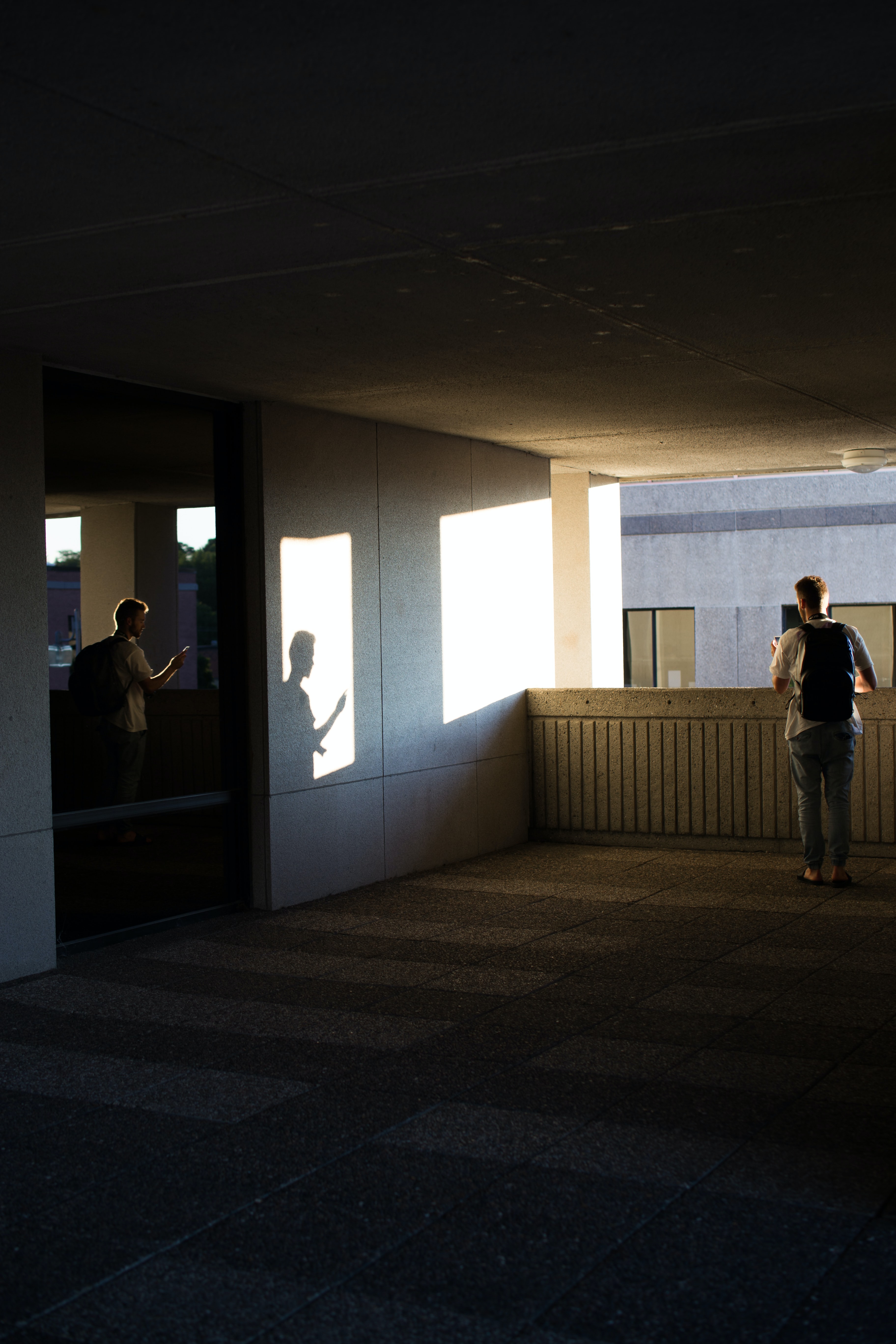 A man standing on a balcony