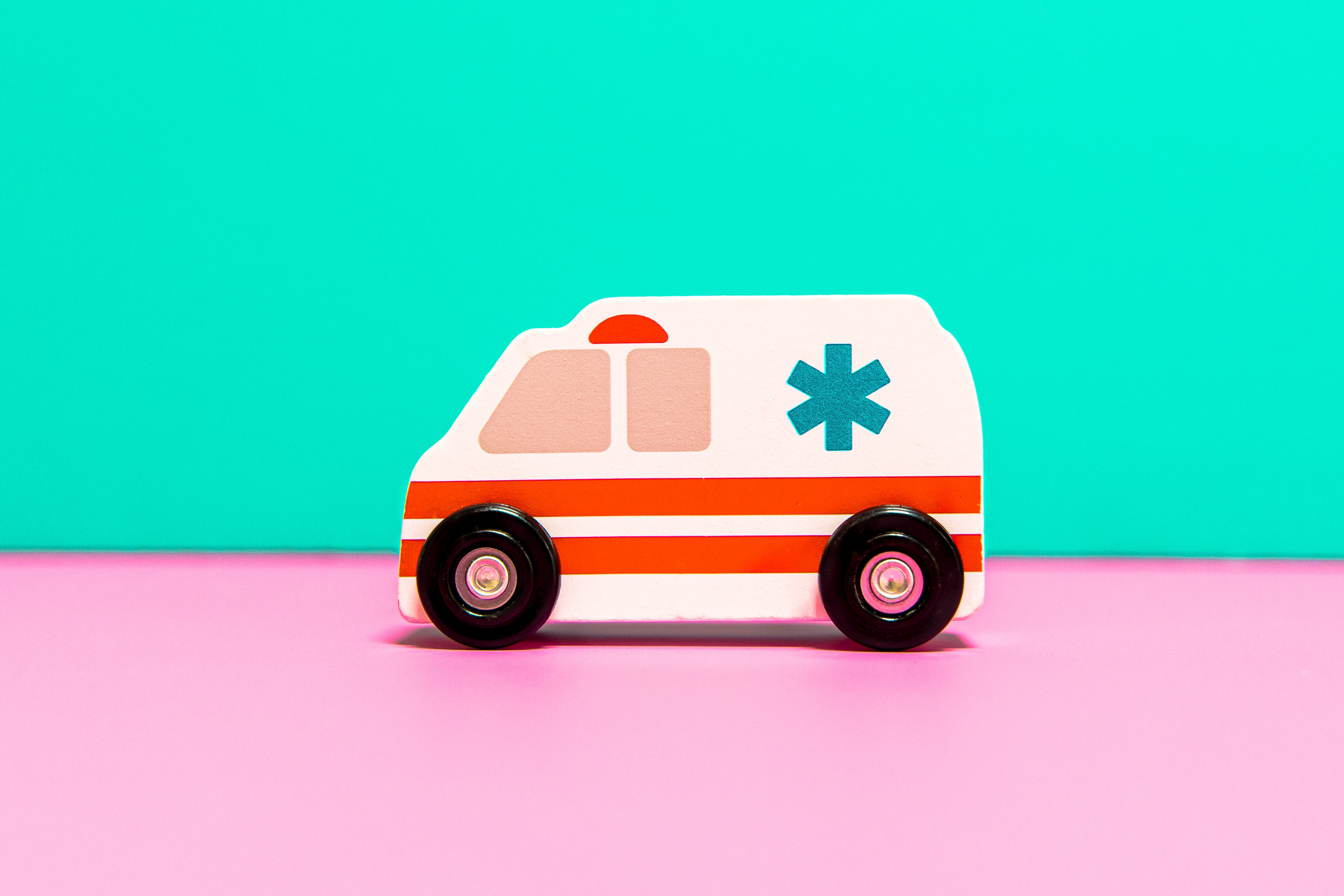 A small toy ambulance