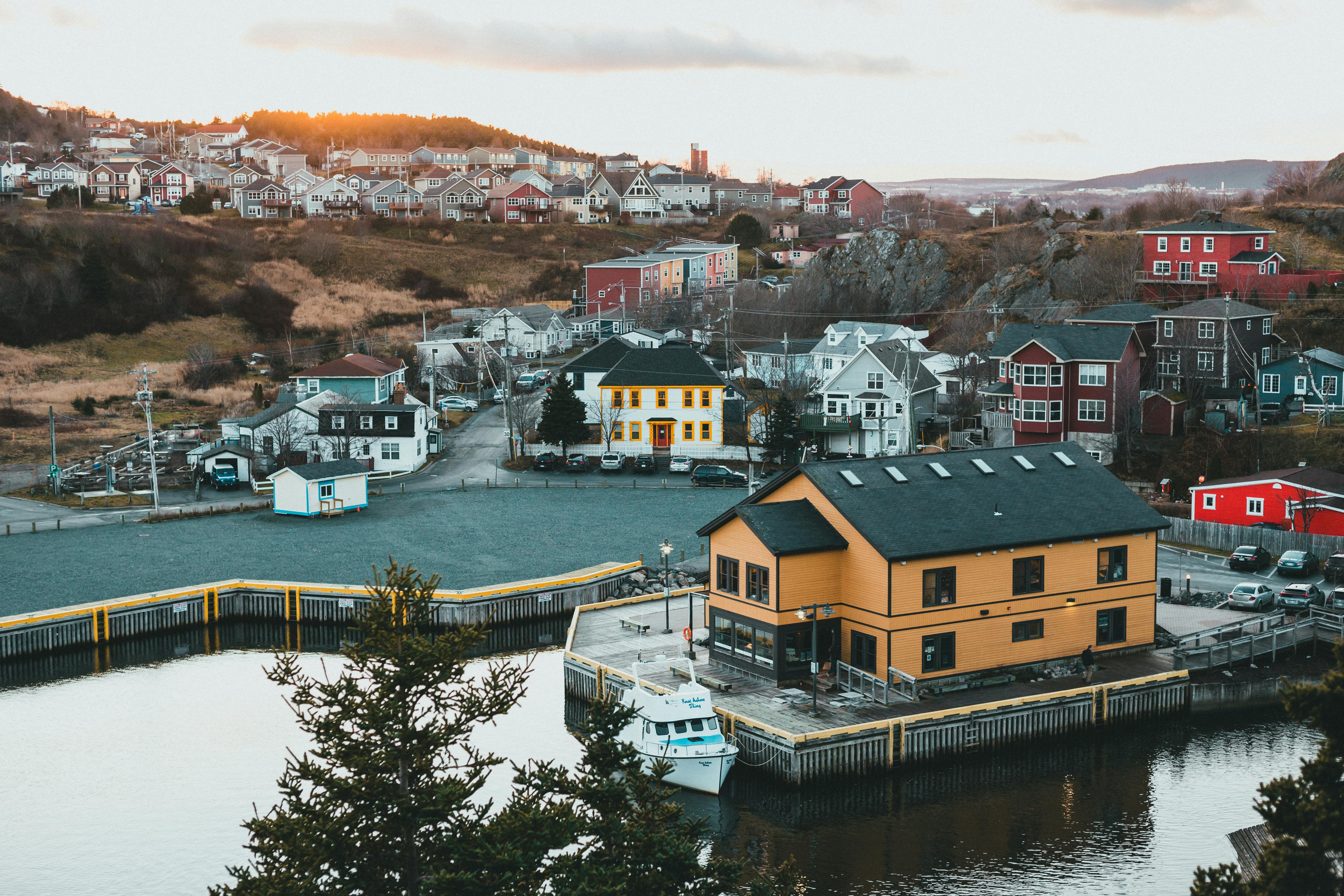 Houses near a Pier in St. John's, NL