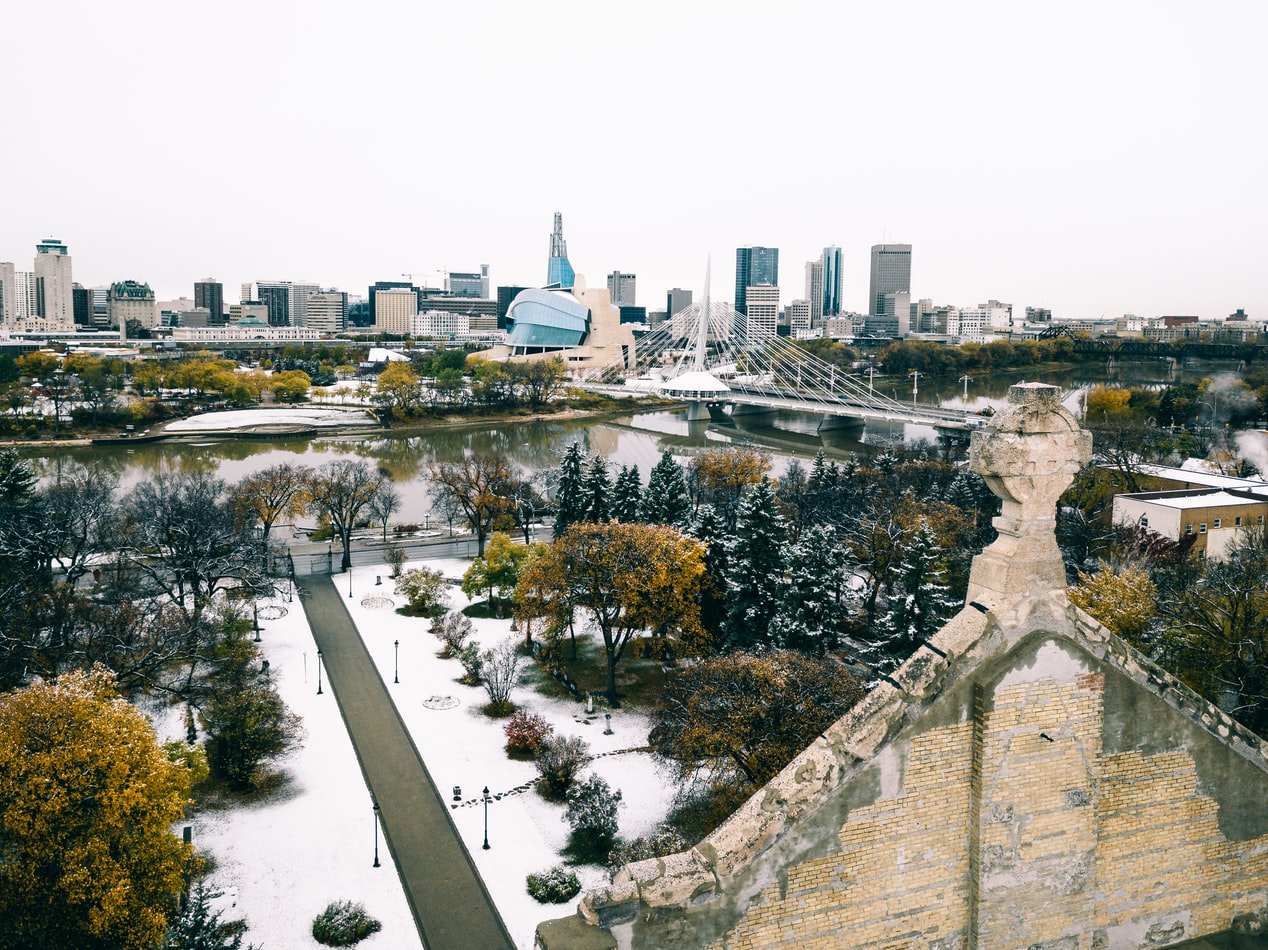 Vue de la ville de Winnipeg.